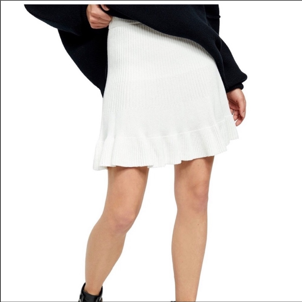 Free People Solid Gold Skirt Cream Medium NWT - Picture 2 of 9